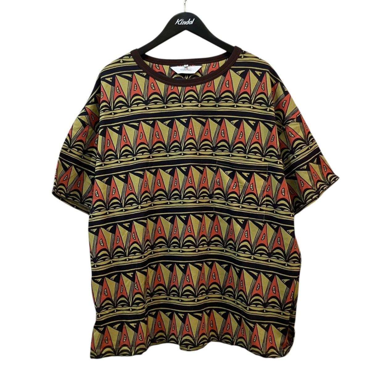 SASQUATCHfabrix． 「H S POCKET T-SHIRT PRIMITIVE BORDER」総柄Tシャツ25SS CST 002 古着・中古-1枚目のアイテム画像