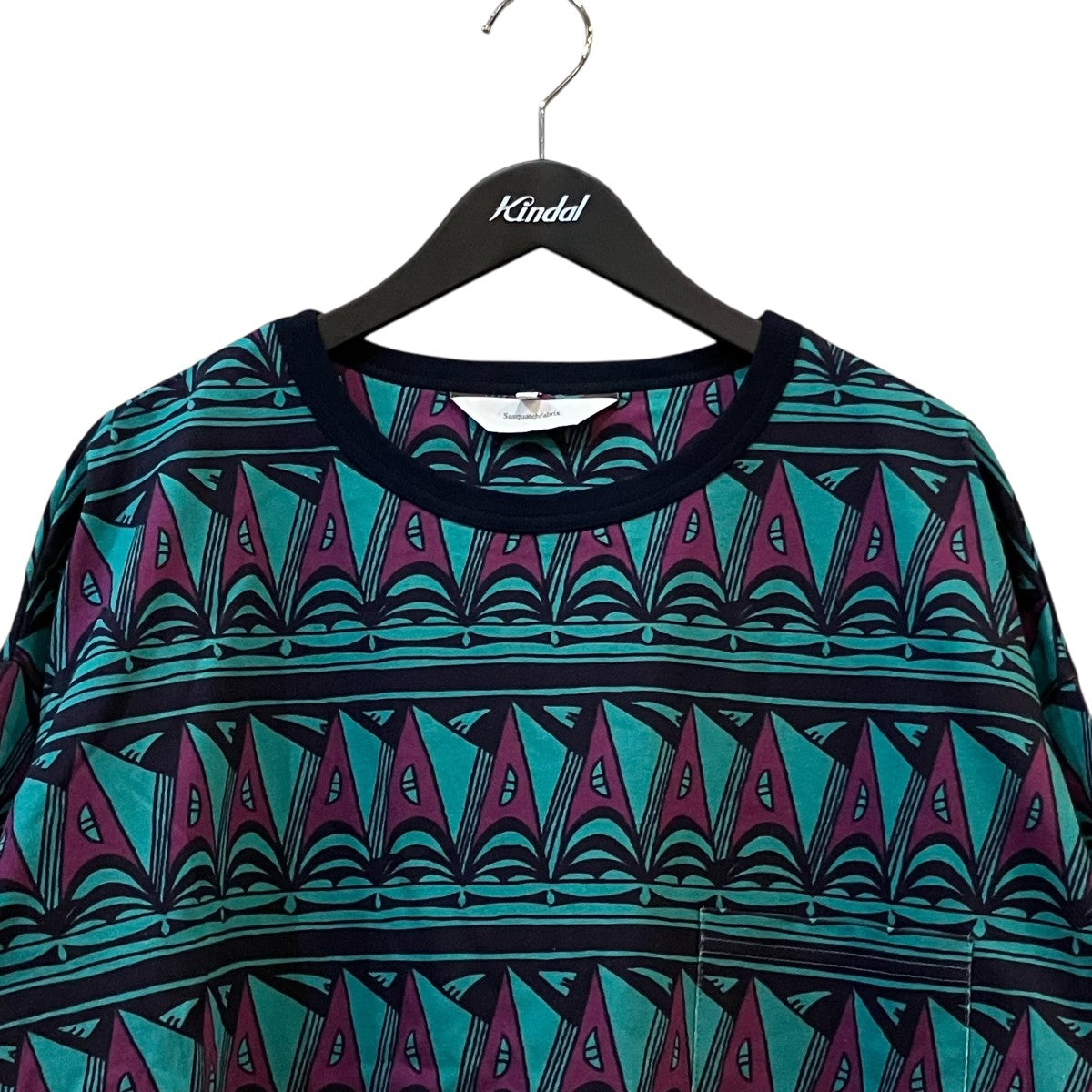 SASQUATCHfabrix． 25SS「H S POCKET T-SHIRT PRIMITIVE BORDER」総柄Tシャツ25SSCST002 古着・中古-3枚目のアイテム画像