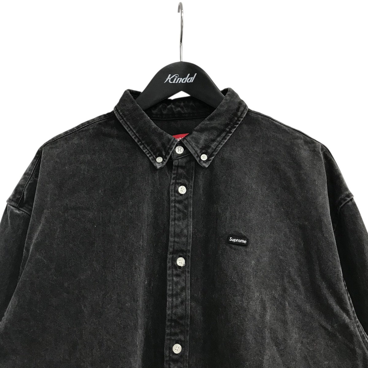 【ほぼ未使用】Small Box Denim Shirt Black L Supreme(シュプリーム) 25SS「Small Box Denim Shirt」スモール