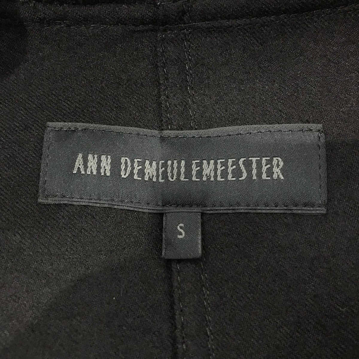 ANN DEMEULEMEESTER モッズコート XXS ブラック ANN DEMEULEMEESTER(アンドゥムルメステール) モッズコート ブラック