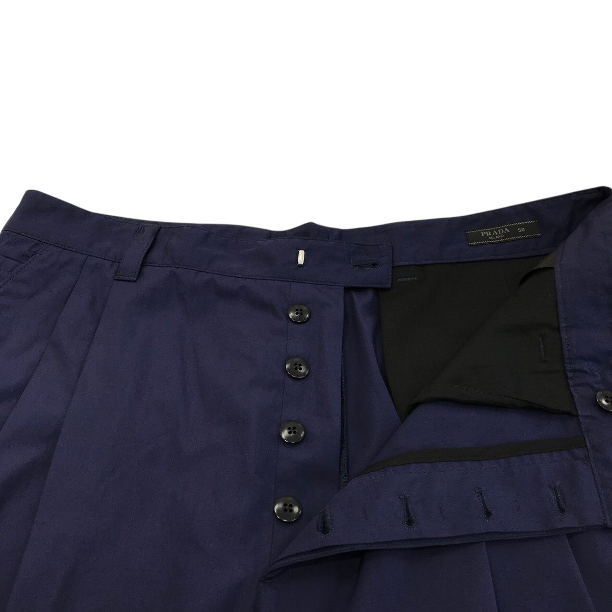 PRADA プラダ チノ トラウザーズ パンツ スラックス 50 XL ブルー系
