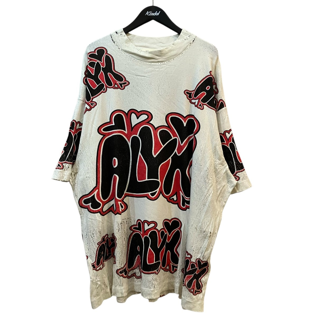 1017 ALYX 9SM ダメージ加工プリントTシャツ 古着・中古-1枚目のアイテム画像