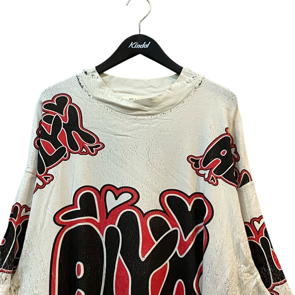 1017 ALYX 9SM ダメージ加工プリントTシャツ 古着・中古-3枚目のアイテム画像