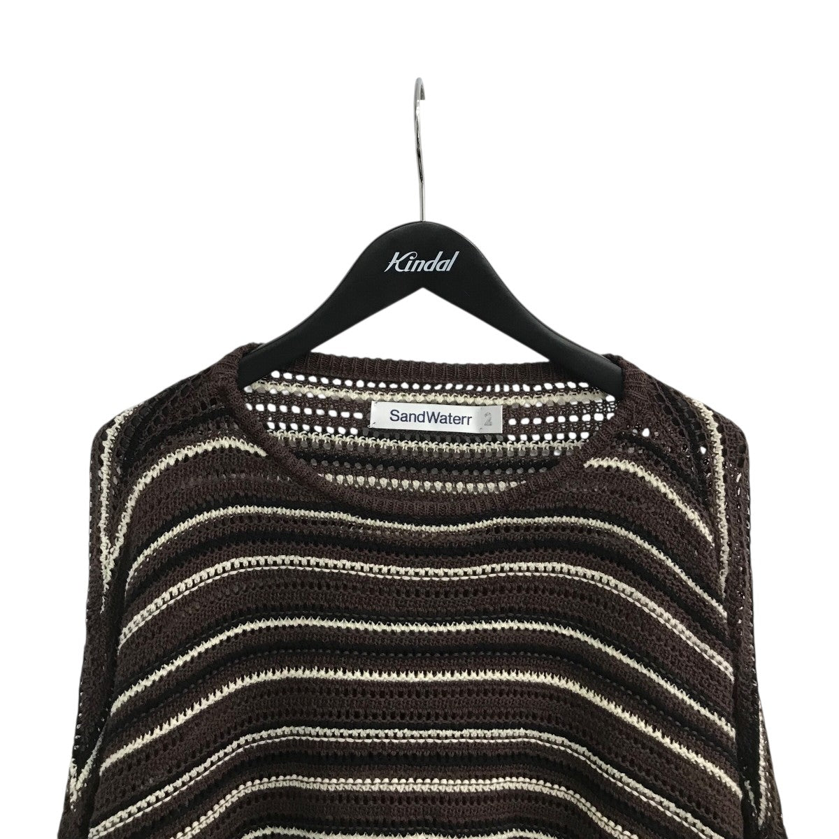 「RESEARCHED BOAT NECK SWEATER COTTON LINEN MIX YARN BORDER」ボーダーニットSW K0203