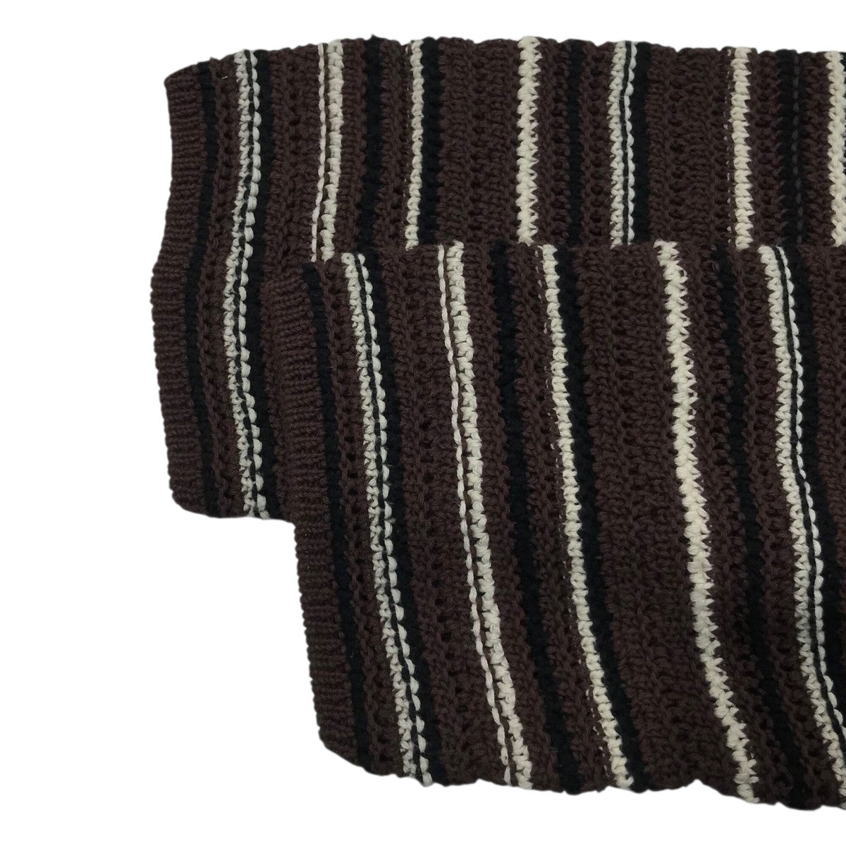 「RESEARCHED BOAT NECK SWEATER COTTON LINEN MIX YARN BORDER」ボーダーニットSW K0203