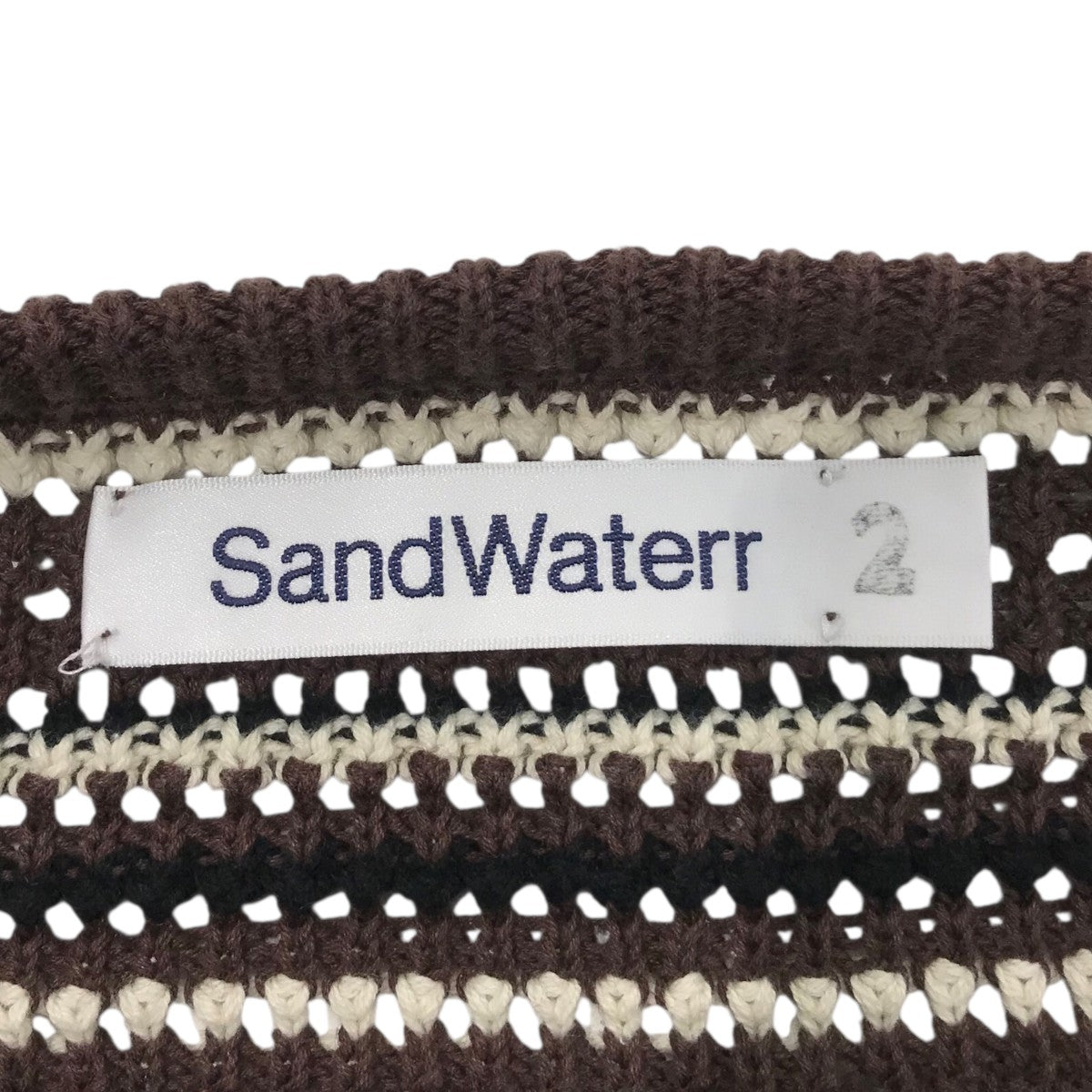 「RESEARCHED BOAT NECK SWEATER COTTON LINEN MIX YARN BORDER」ボーダーニットSW K0203