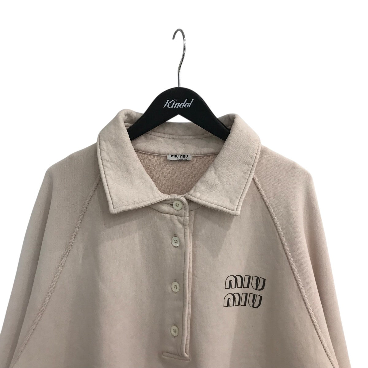 MIU MIU(ミュウミュウ) ロゴプリントスウェットポロシャツMJL724