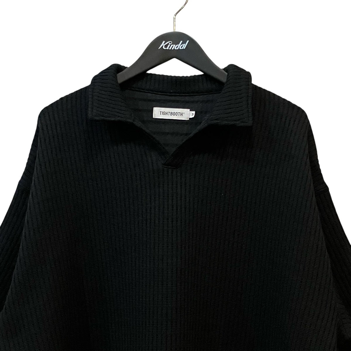 TIGHTBOOTH PRODUCTION 「MYSTERY GAUGE OPEN POLO」ニットポロシャツ 古着・中古-3枚目のアイテム画像