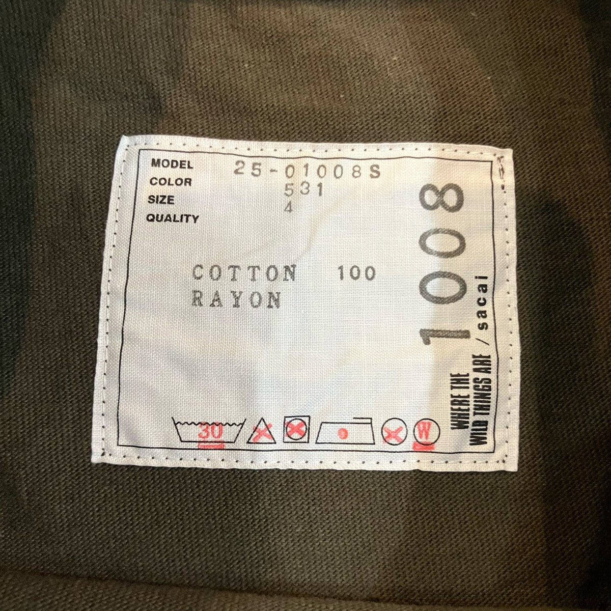 sacai 25SS「WHERE THE WILD THINGS ARE T-Shirt」プリントTシャツ25 01008S 古着・中古-5枚目のアイテム画像