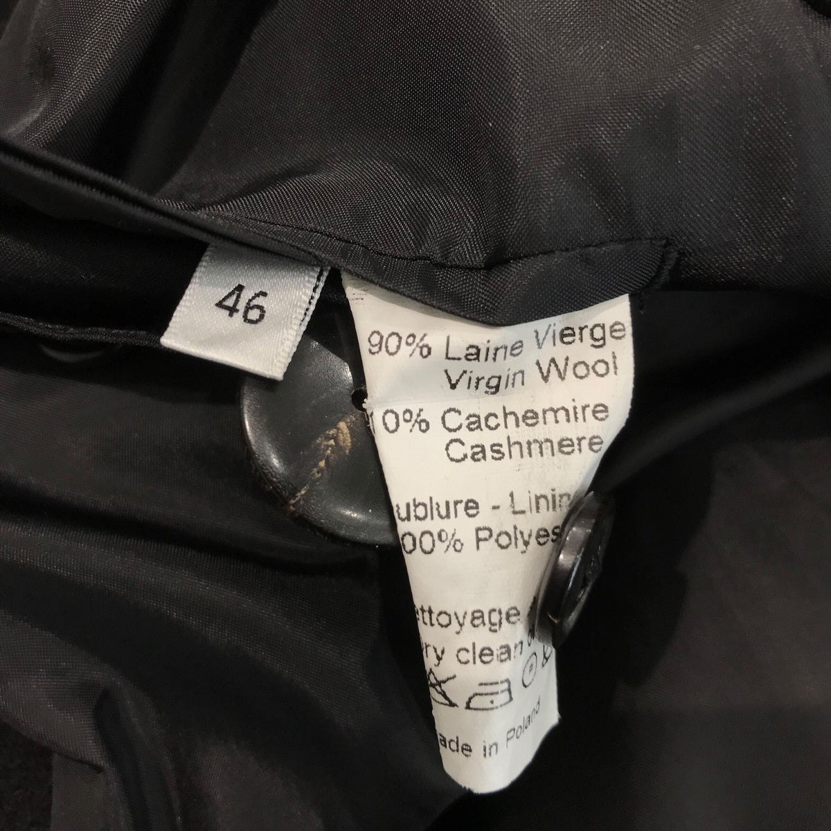 lownn(ローン) カシミヤ混シングルステンカラーコート ブラック サイズ