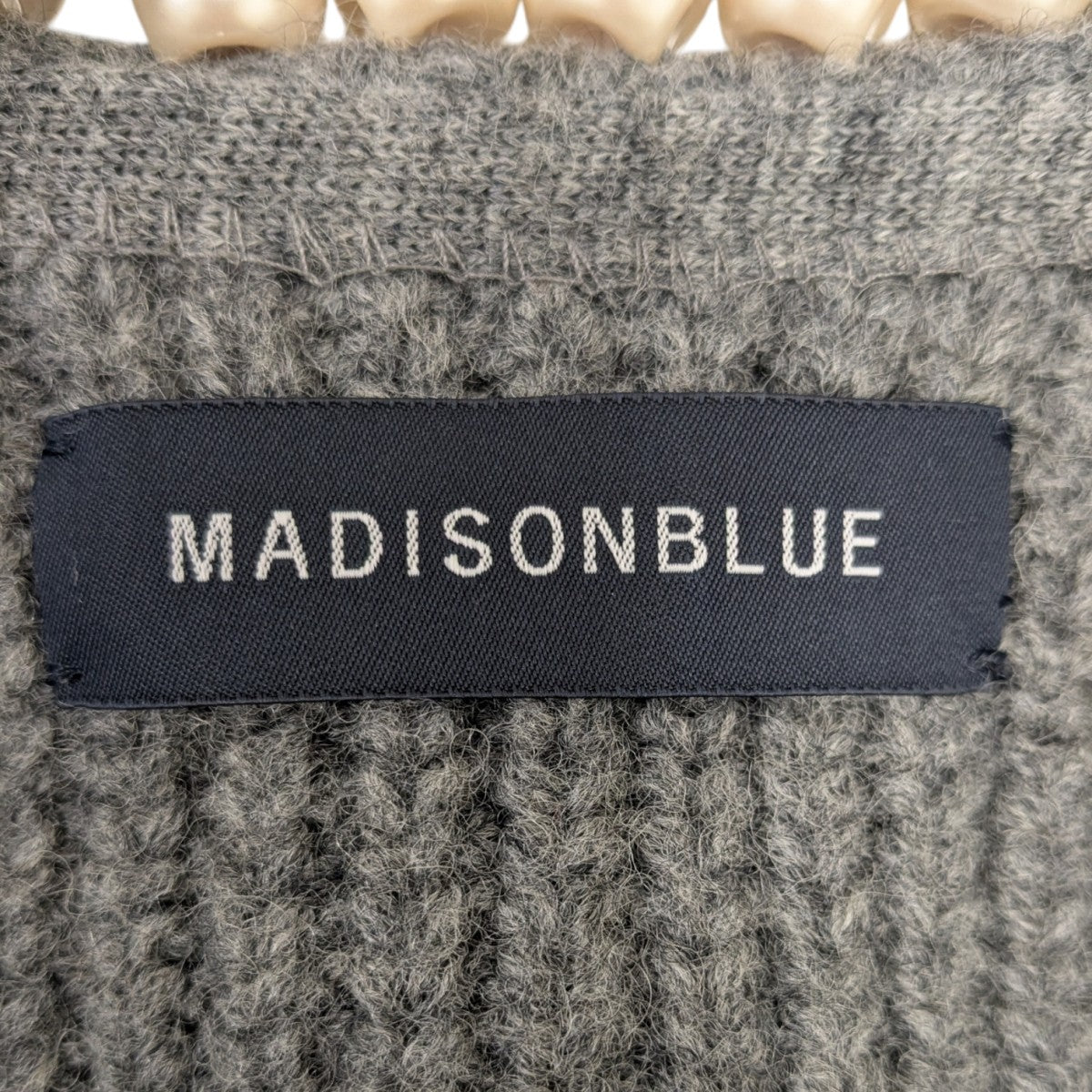 MADISON BLUE パールデザインカーディガン 古着・中古-6枚目のアイテム画像