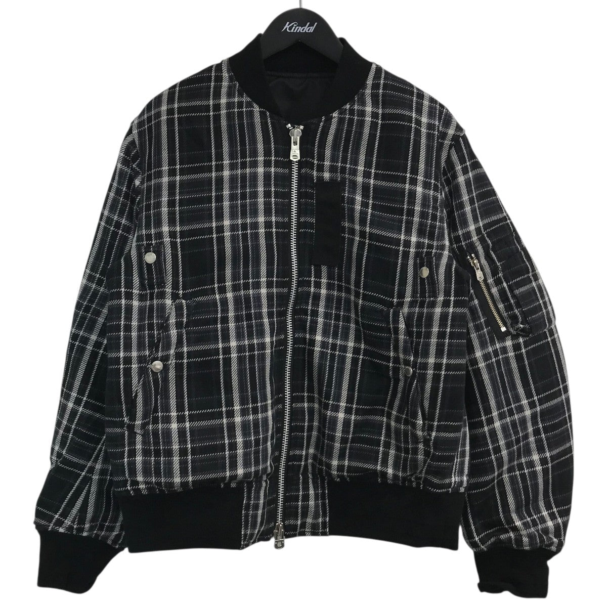 25AW「flannel flight jacket．」チェック柄MA-1ジャケットsj 0035AW25