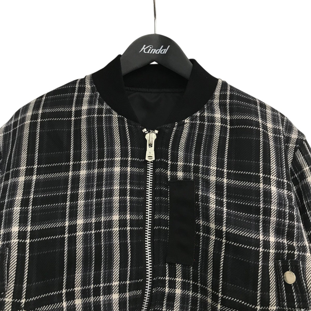 25AW「flannel flight jacket．」チェック柄MA-1ジャケットsj 0035AW25