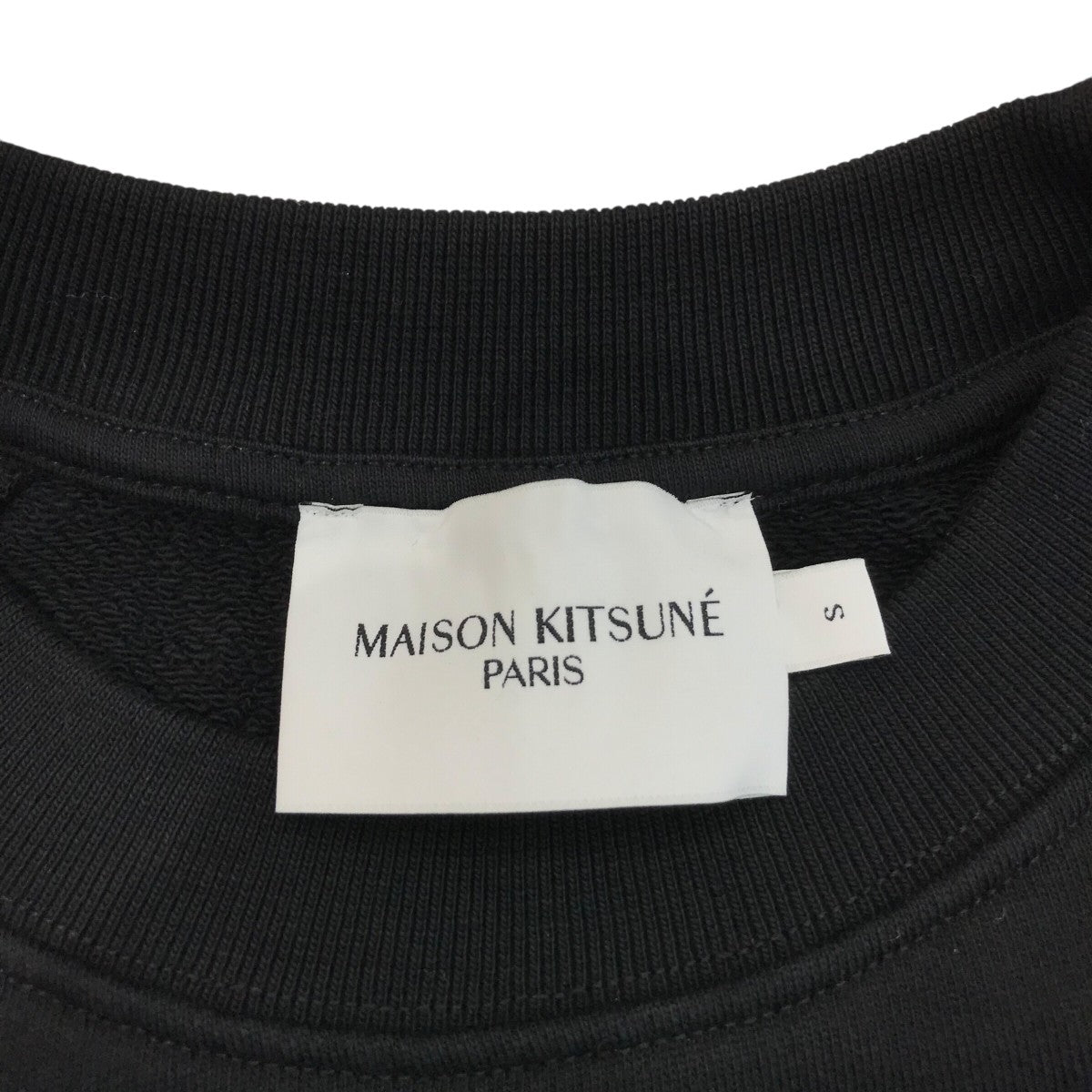 MAISON KITSUNE 「Anthony Black Burrill Logo Sweatshirt」プリントスウェットIM00331KM0001 古着・中古-5枚目のアイテム画像