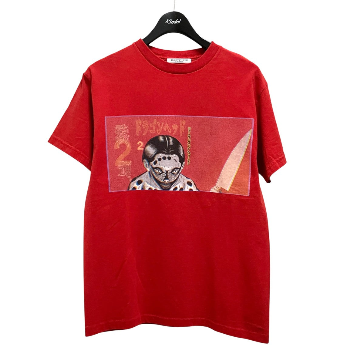 BEAUTY＆YOUTH ドラゴンヘッドプリントTシャツ 古着・中古-1枚目のアイテム画像
