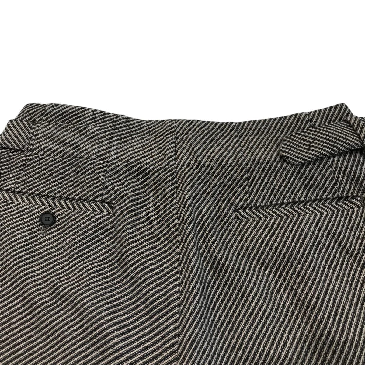 YOKE(ヨーク) 「DIAGONAL STRIPE HI-WAIST BELTED TROUSERS