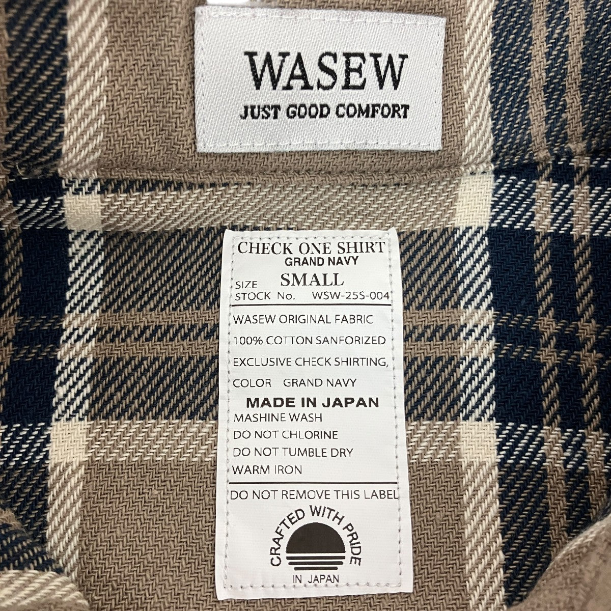 CHECK ONE SHIRTチェック長袖シャツWSW-25S-004