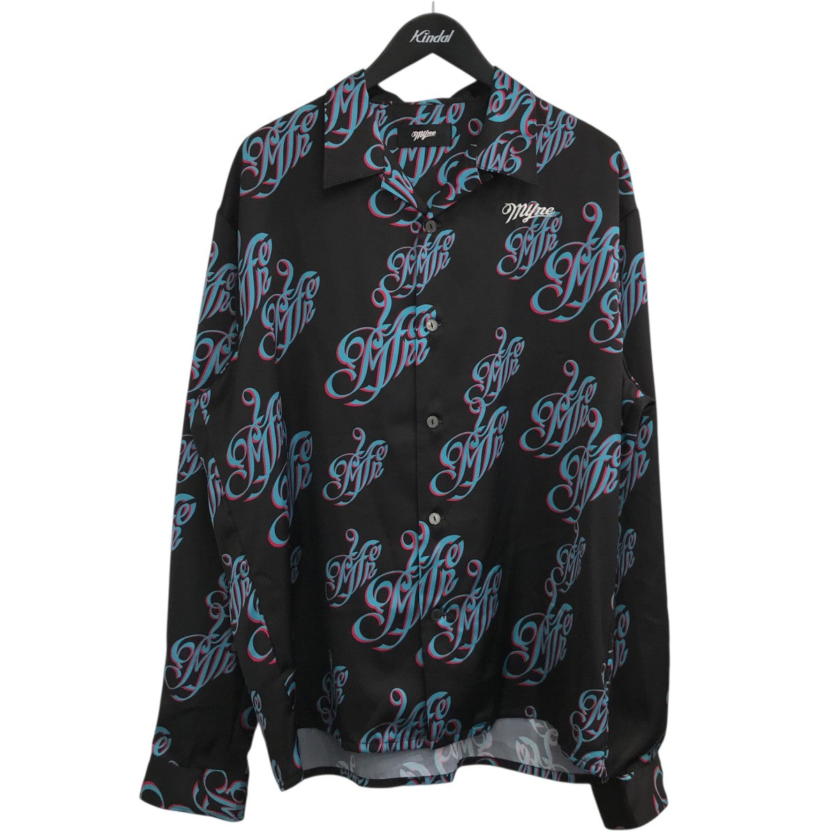 MYNE 「MONOGRAM L S SHIRTS」総柄シャツG05SH163 古着・中古-1枚目のアイテム画像