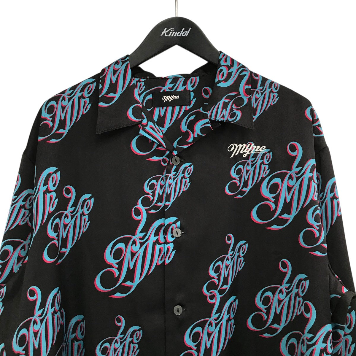 MYNE 「MONOGRAM L S SHIRTS」総柄シャツG05SH163 古着・中古-3枚目のアイテム画像