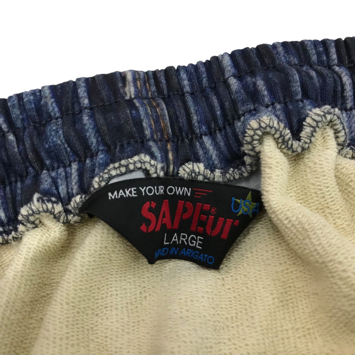 SAPEur(サプール) 「Lot．5550XX SWEAT PANTS」デニム転写スウェット