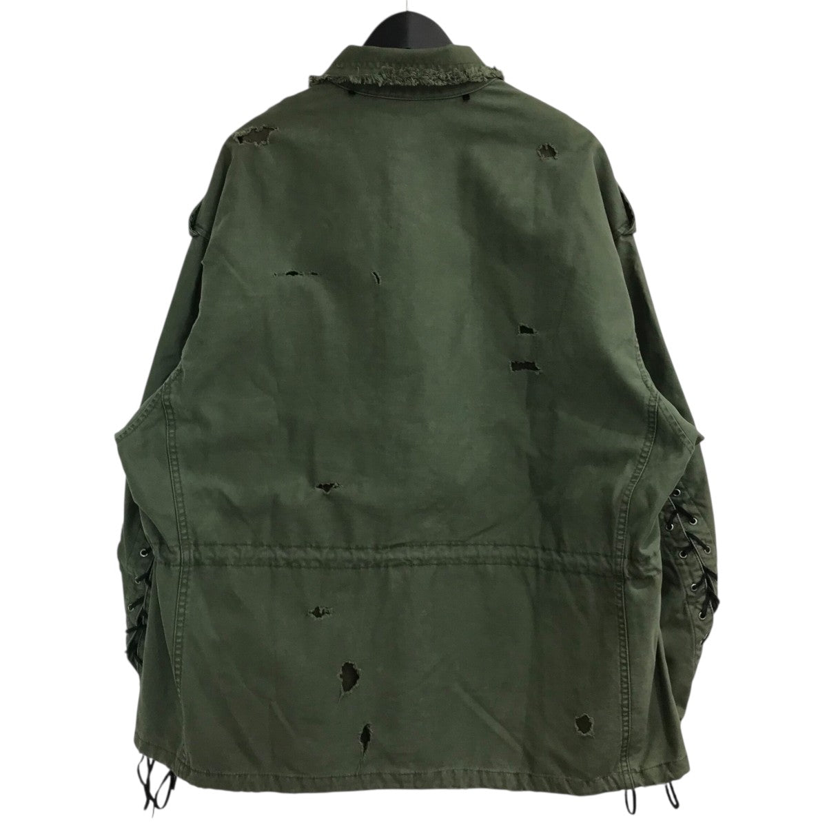 ダメージ加工レースアップミリタリージャケットPD23AJ01