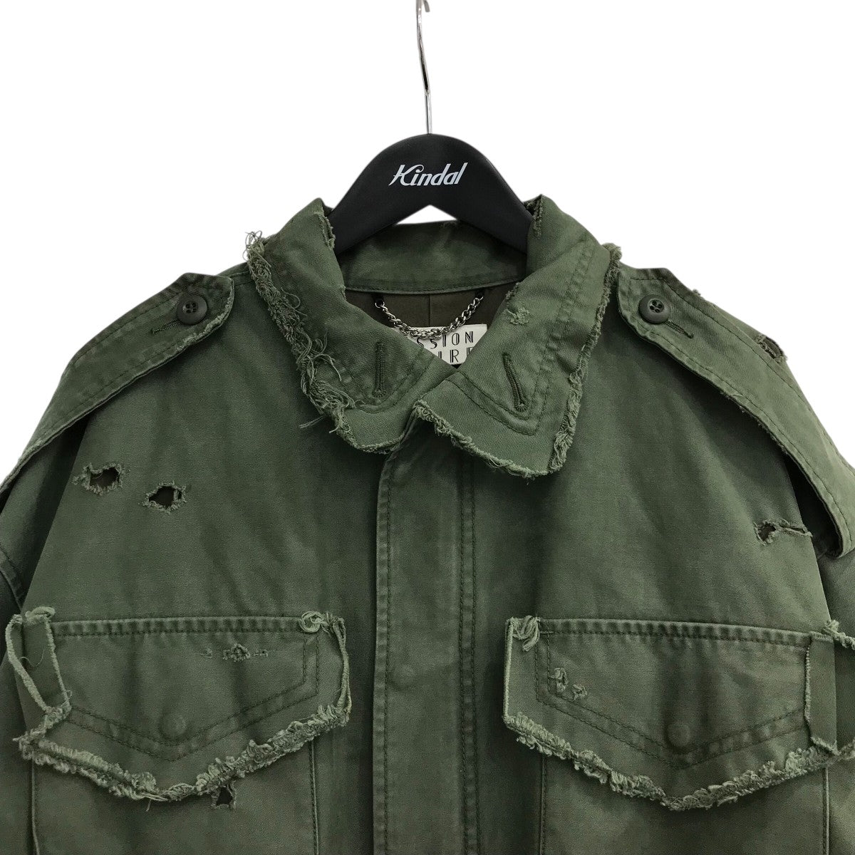 ダメージ加工レースアップミリタリージャケットPD23AJ01