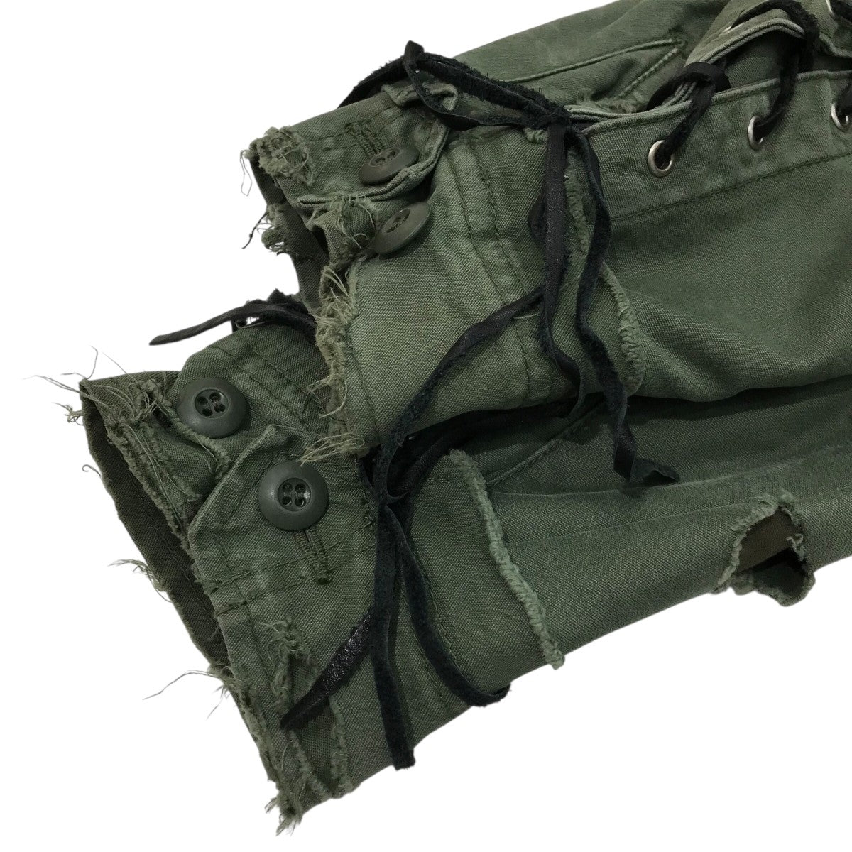 ダメージ加工レースアップミリタリージャケットPD23AJ01