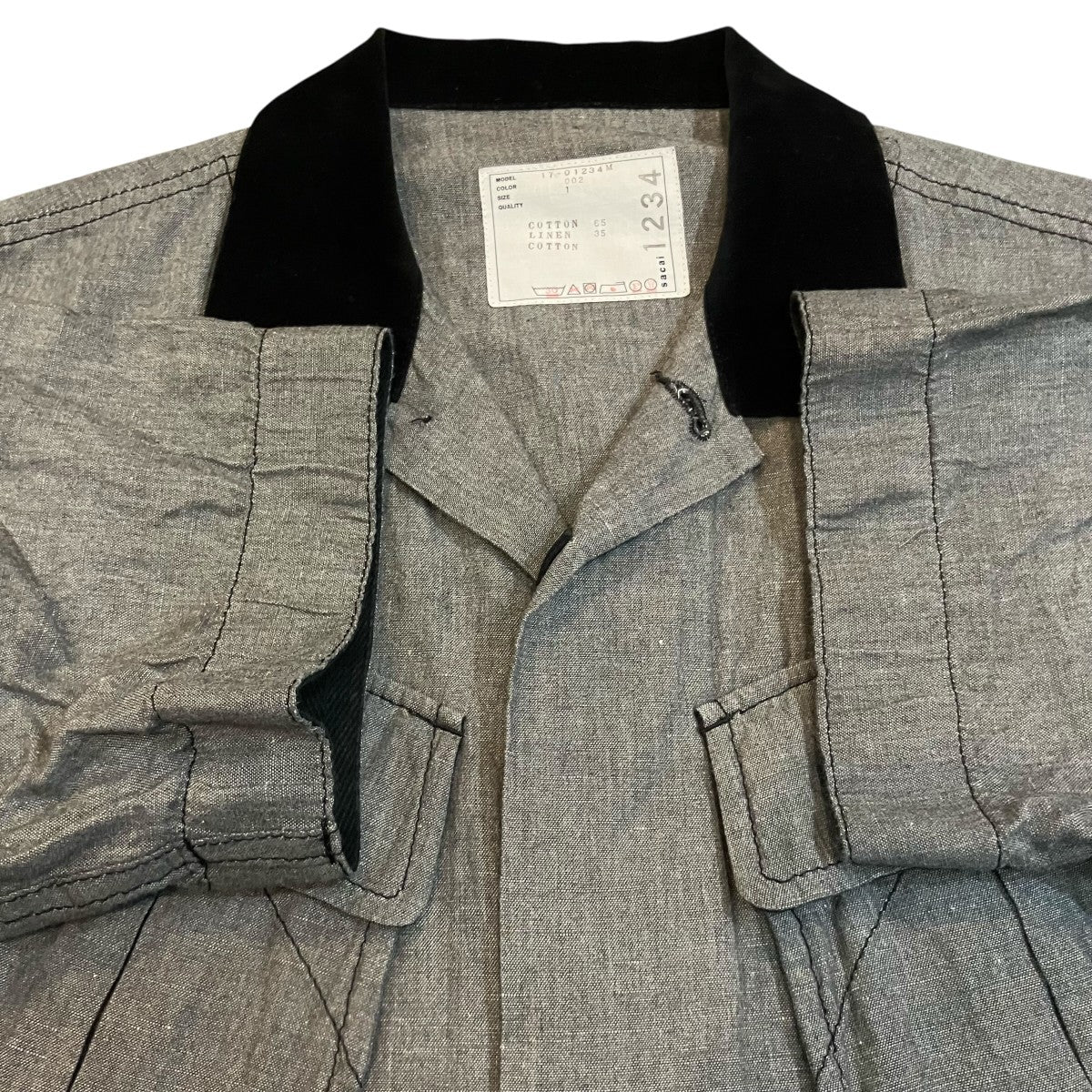 sacai Dungaree Shirt 半袖シャツ 古着・中古-4枚目のアイテム画像