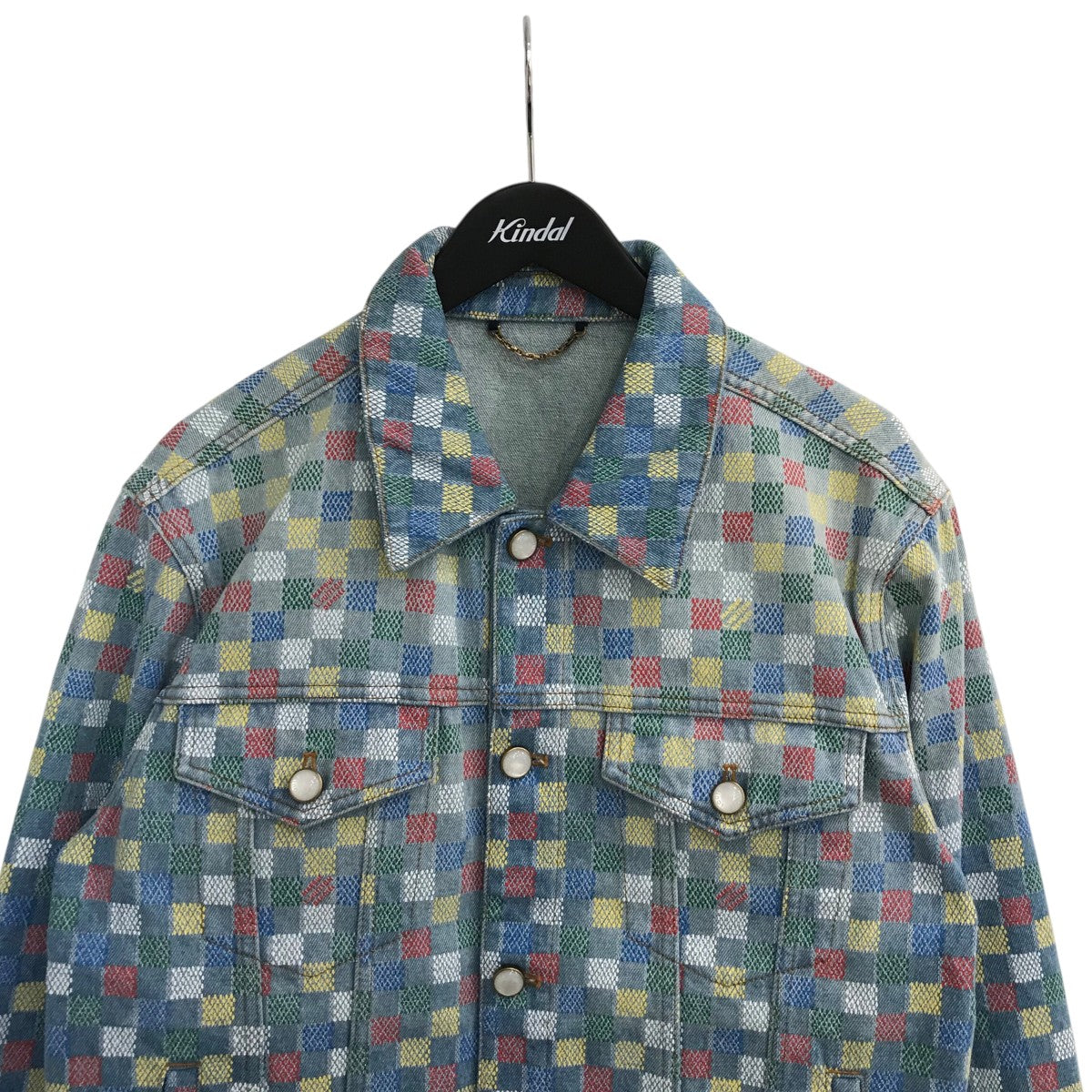LOUIS VUITTON 25SSダミエデニムトラッカージャケットRM251M J16 HSA72W 古着・中古-3枚目のアイテム画像