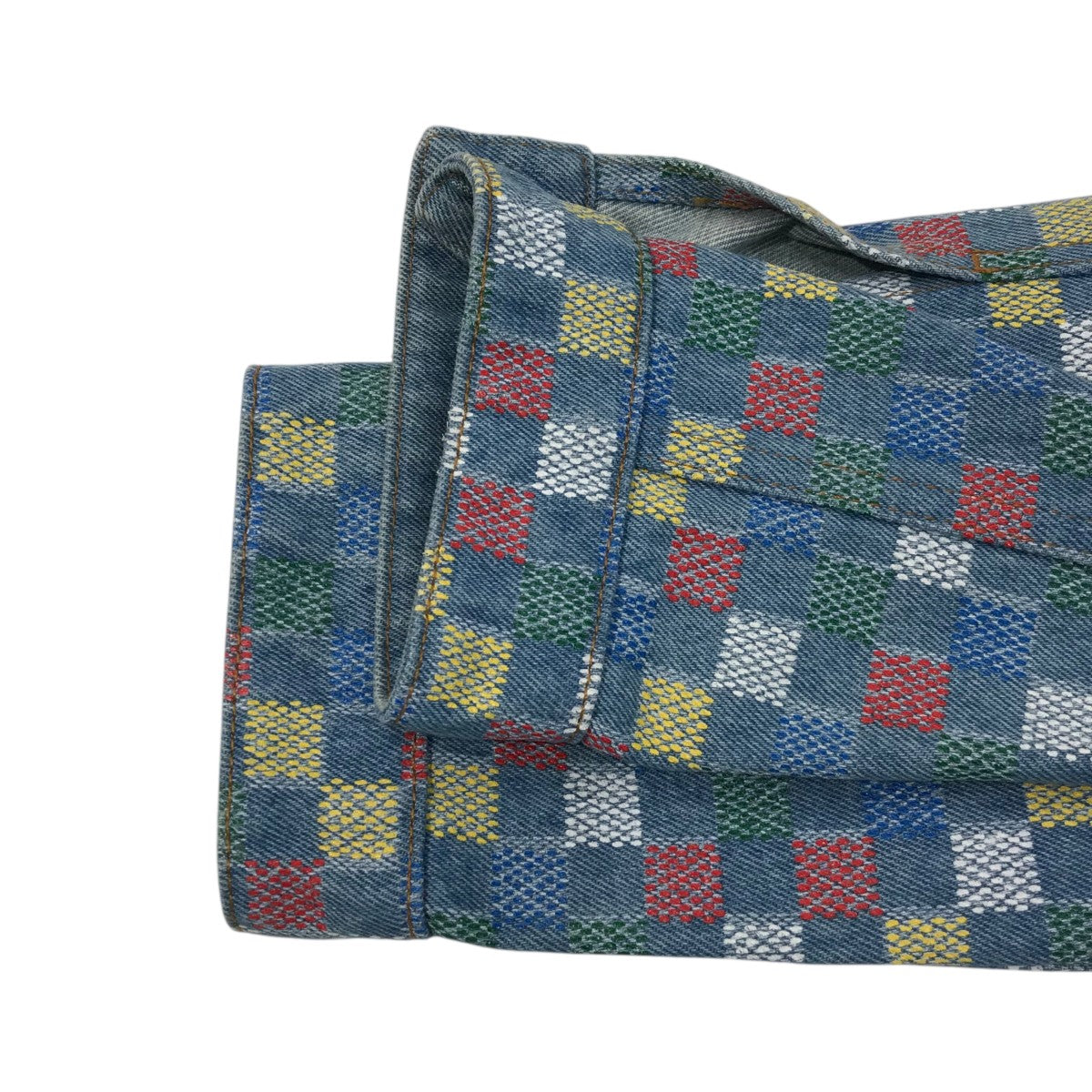LOUIS VUITTON 25SSダミエデニムトラッカージャケットRM251M J16 HSA72W 古着・中古-4枚目のアイテム画像
