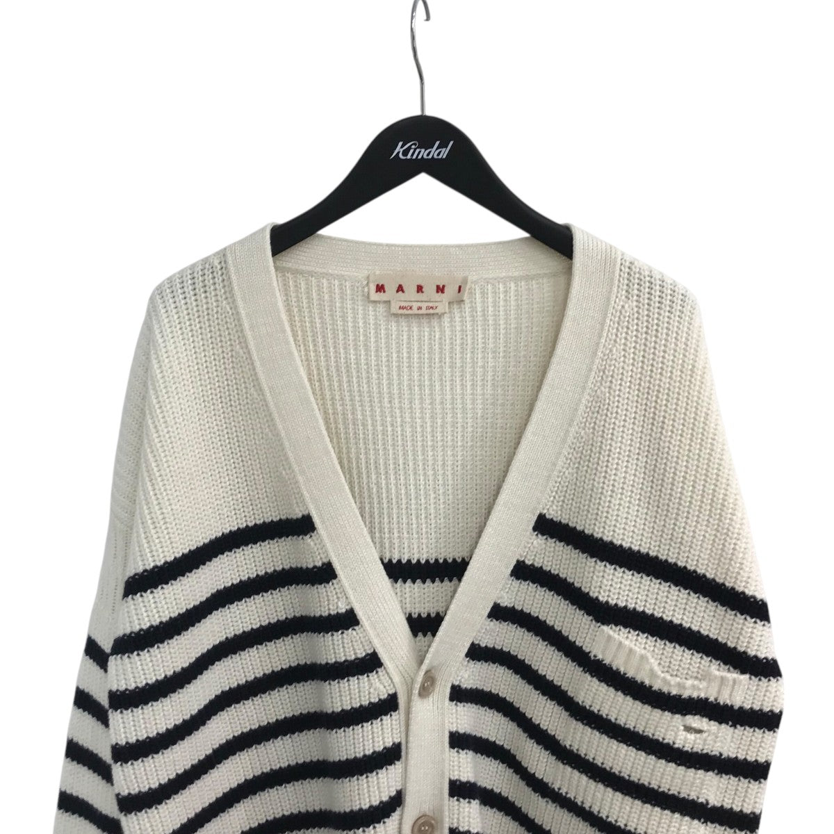 MARNI 24SSボーダー柄ボタンカーディガンCDMG0127Q0 古着・中古-3枚目のアイテム画像
