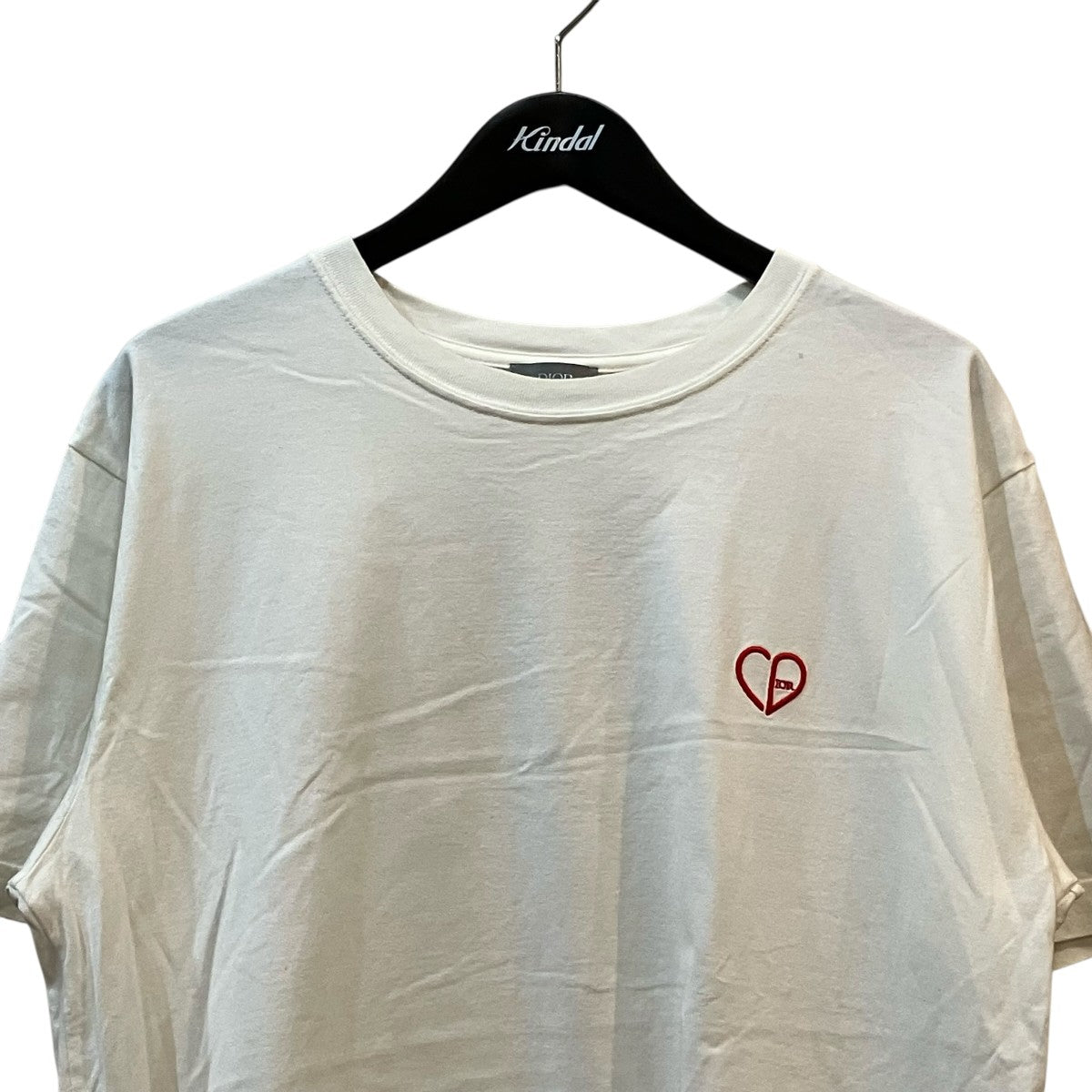 DIOR 24SS「CD Heart Tee」ハート刺繍Tシャツ493J696E0677 古着・中古-3枚目のアイテム画像