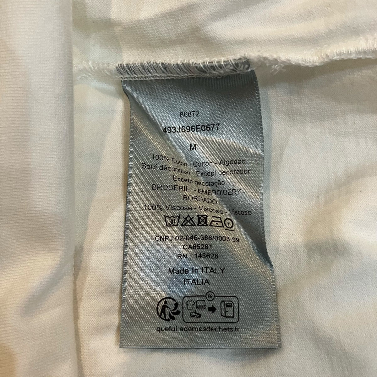 DIOR 24SS「CD Heart Tee」ハート刺繍Tシャツ493J696E0677 古着・中古-6枚目のアイテム画像