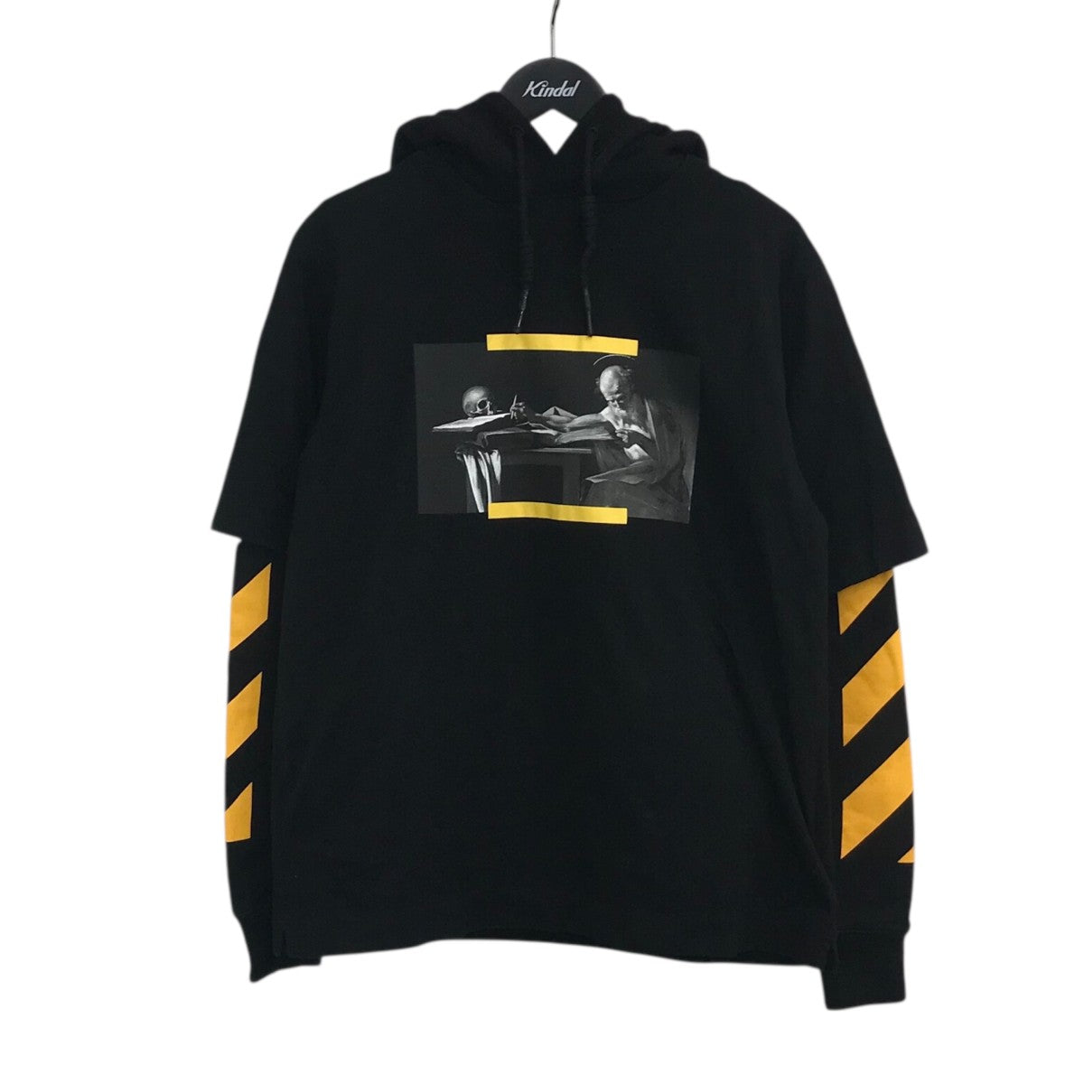 OFFWHITE TシャツレイヤードプルオーバーパーカーOMBB087F21FLE006 古着・中古-1枚目のアイテム画像