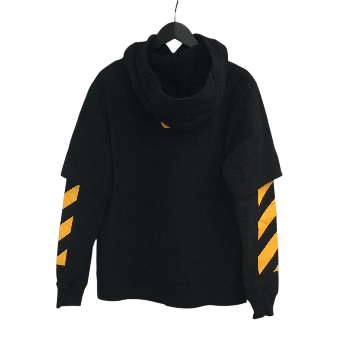OFFWHITE TシャツレイヤードプルオーバーパーカーOMBB087F21FLE006 古着・中古-2枚目のアイテム画像