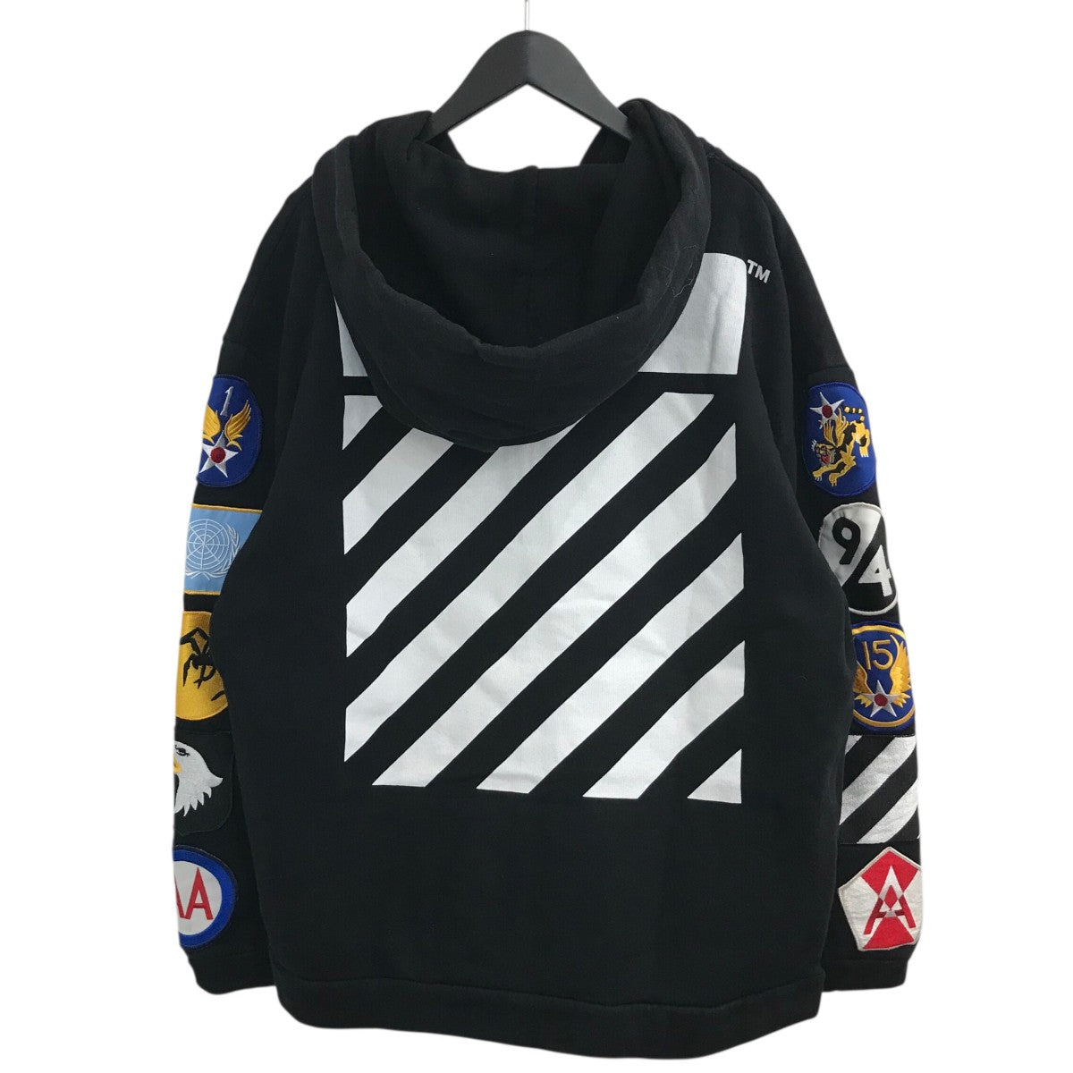 OFFWHITE(オフホワイト) ジップパーカー ブラック サイズ XS｜【公式