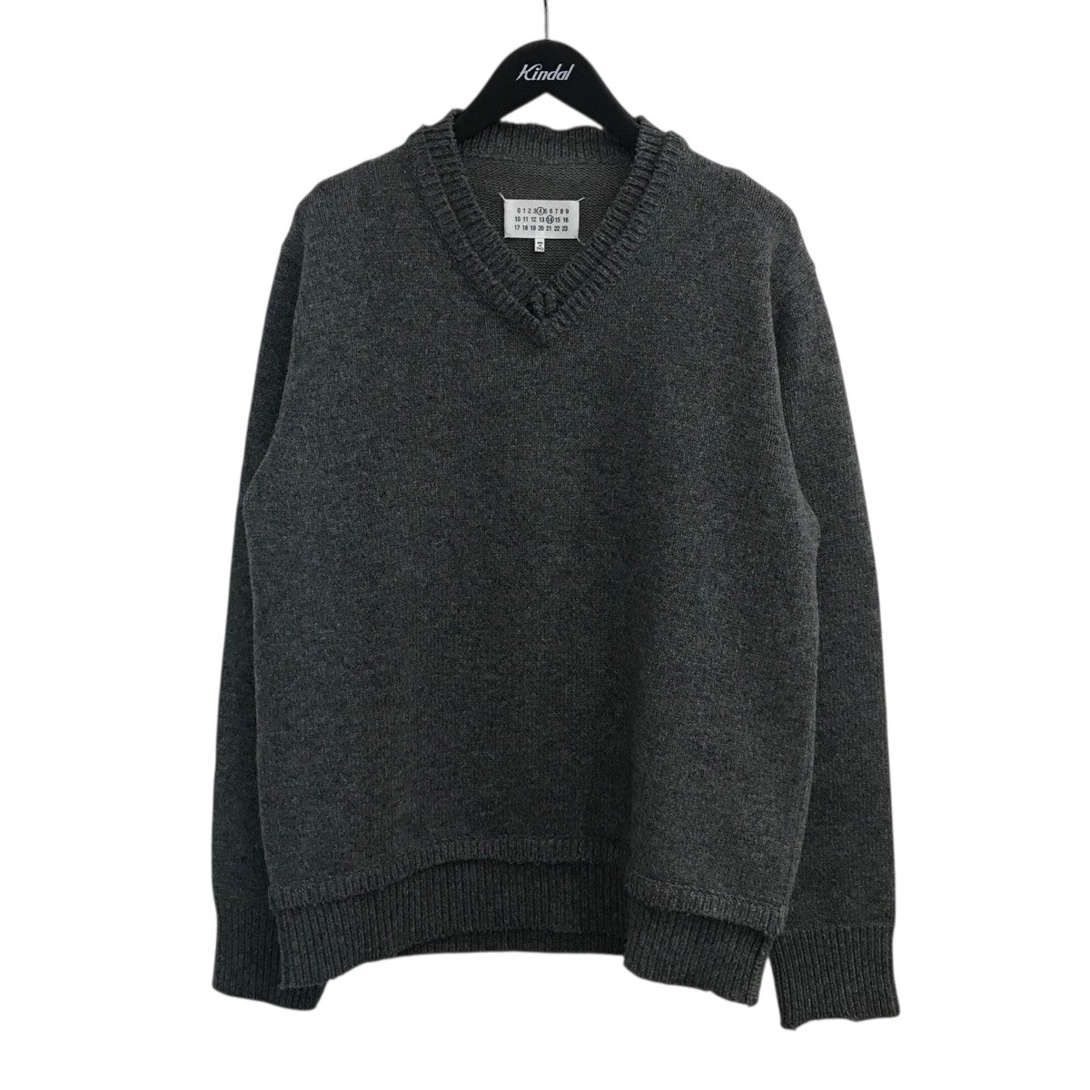 Maison Margiela4 14(メゾンマルジェラ) Vネックエルボーパッチニット