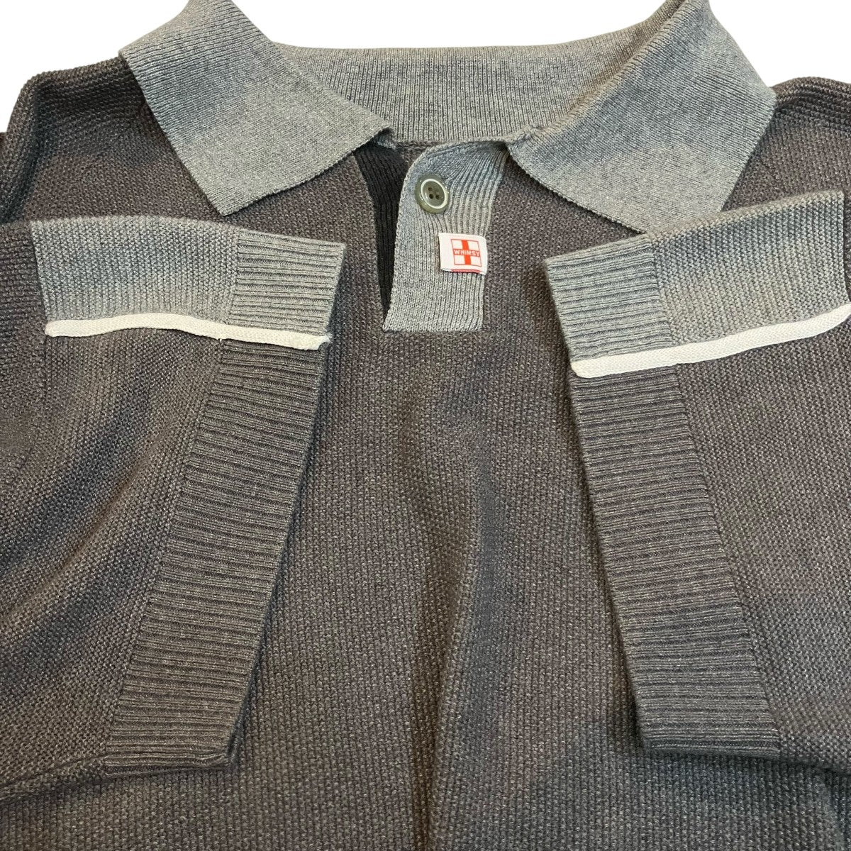 WHIMSY SOCKS Owen Knit Top ニットポロシャツ 古着・中古-4枚目のアイテム画像