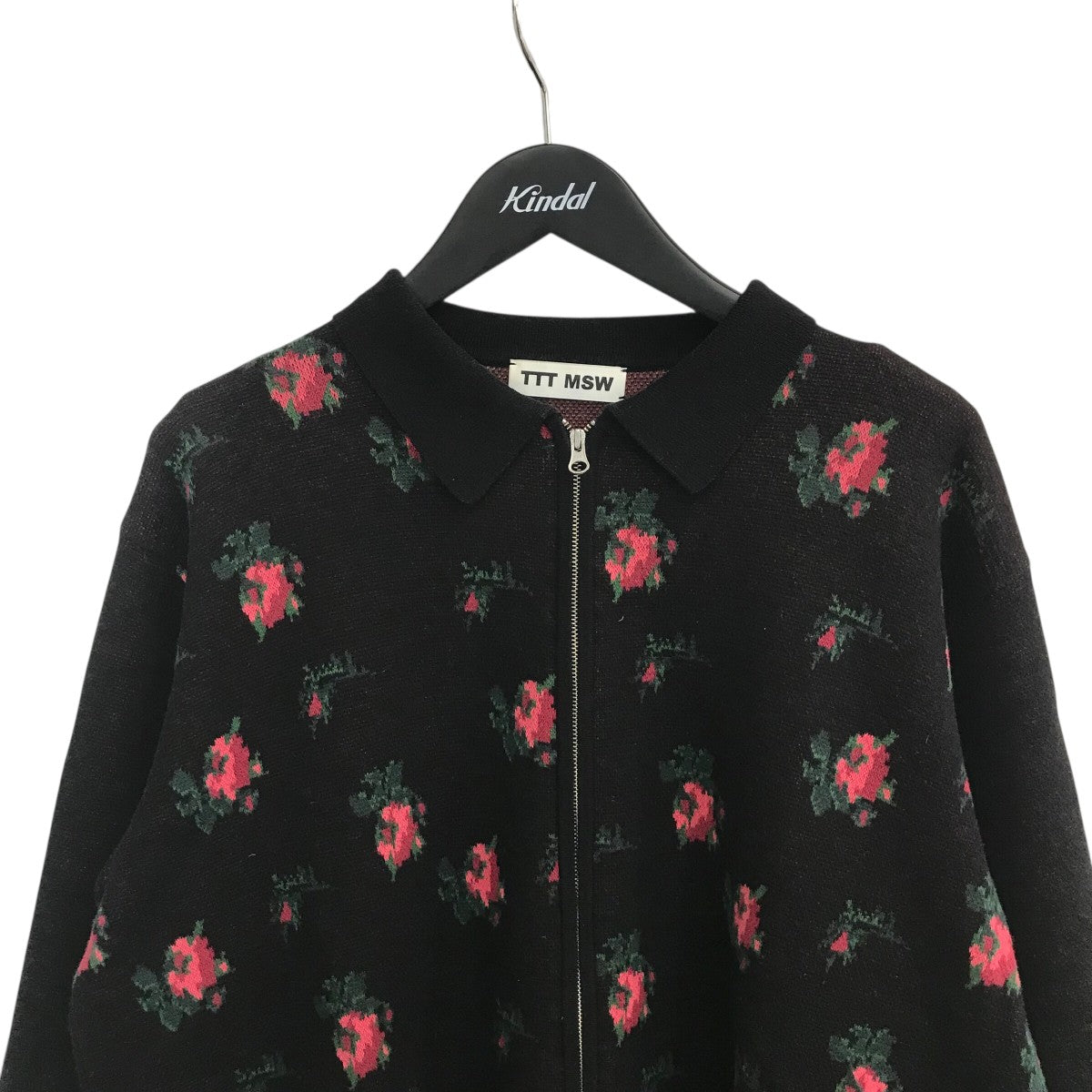 トップス 20AW TTT MSW flower knit polo TTT_MSW 20aw flower knit polo