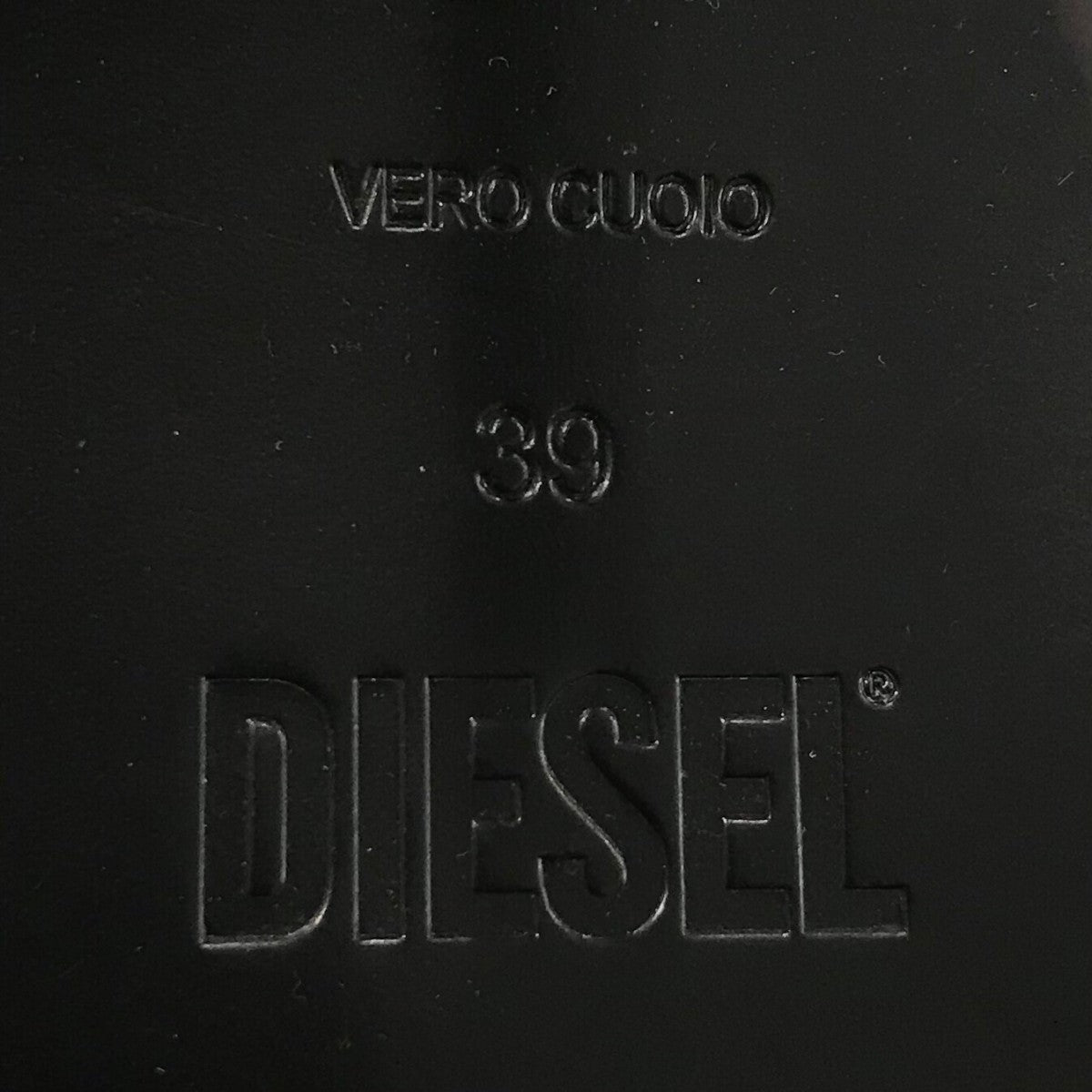 DIESEL 「d-tona wb」パテントニーハイブーツ ブラック サイズ 39(25.5
