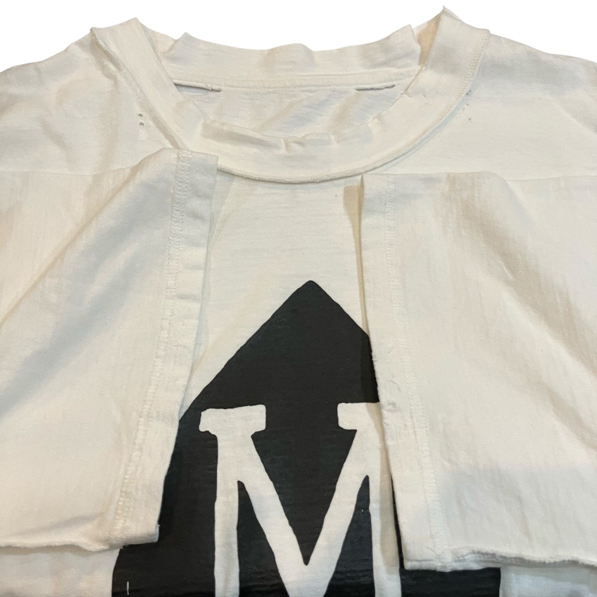 Maison Margiela10(メゾンマルジェラ10) ダメージ加工プリントTシャツ