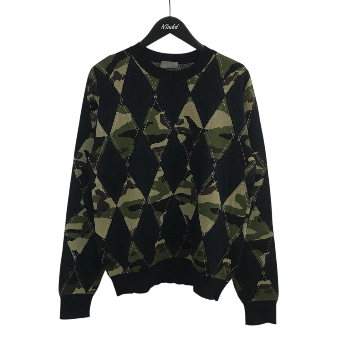 Dior Homme カモフラージュダイヤモンドニット663M656ZT726 古着・中古-1枚目のアイテム画像