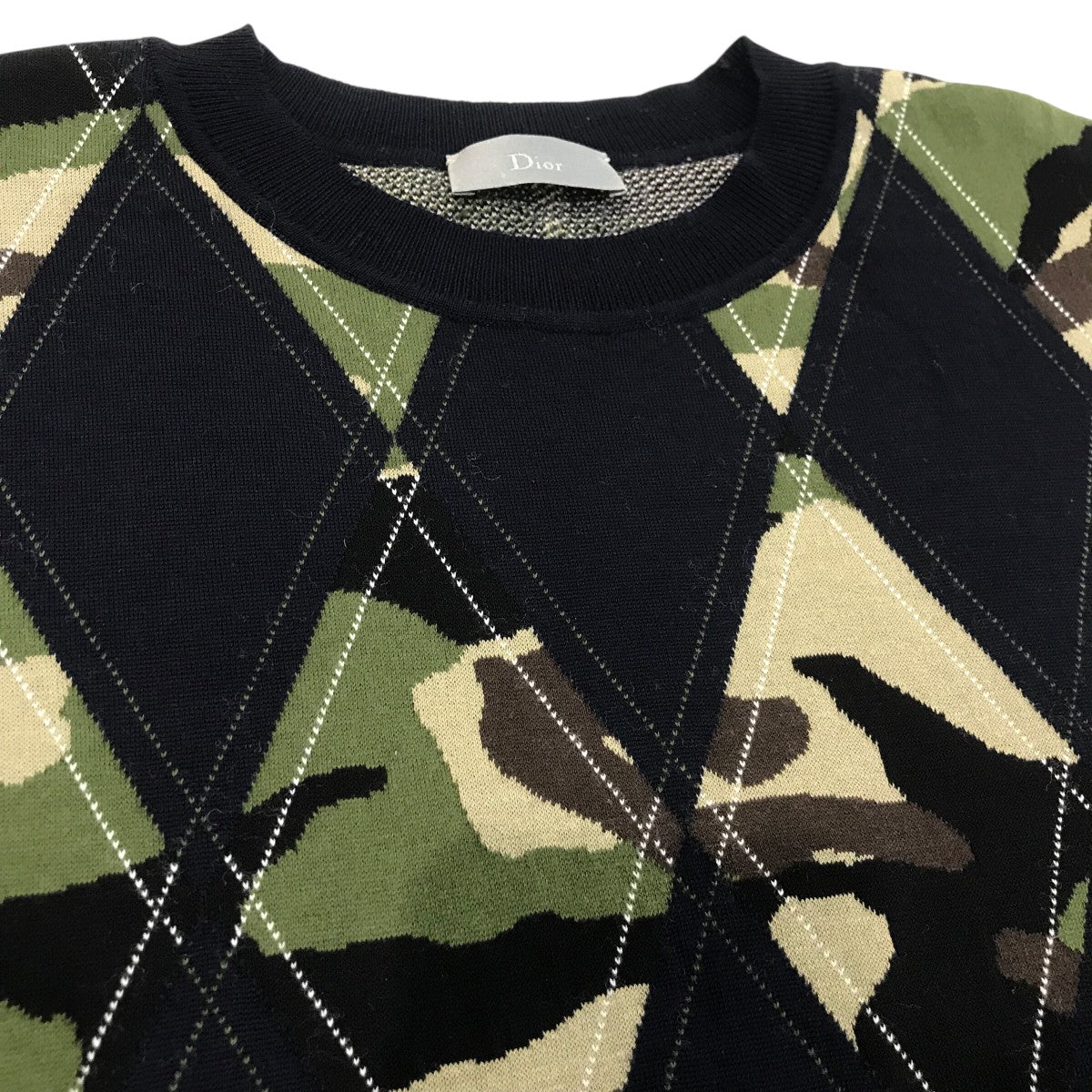 Dior Homme カモフラージュダイヤモンドニット663M656ZT726 古着・中古-7枚目のアイテム画像