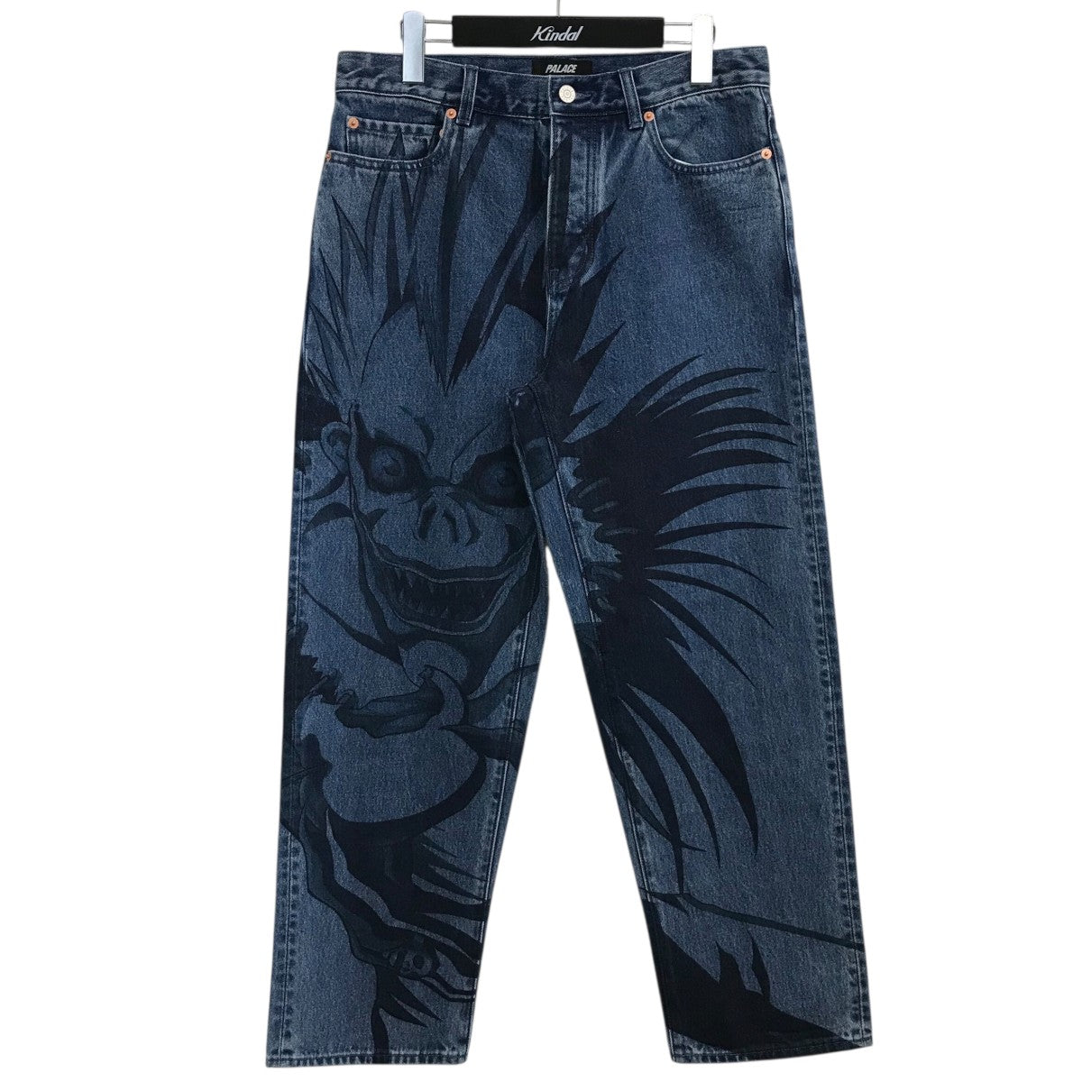 PALACE×DEATH NOTE リュークプリントデニムパンツ 古着・中古-1枚目のアイテム画像