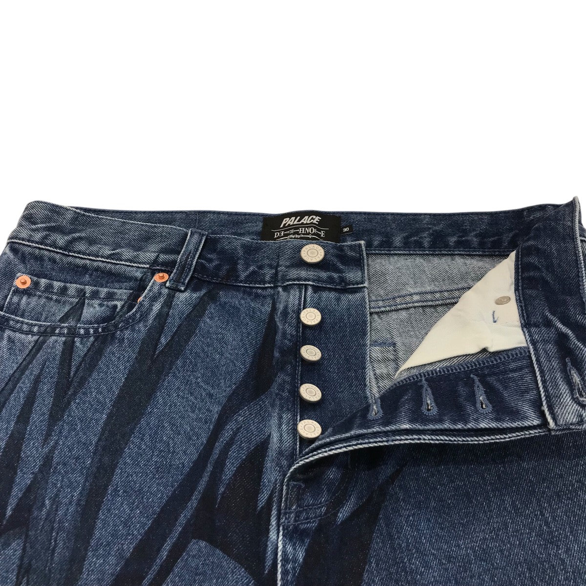 PALACE×DEATH NOTE リュークプリントデニムパンツ 古着・中古-3枚目のアイテム画像