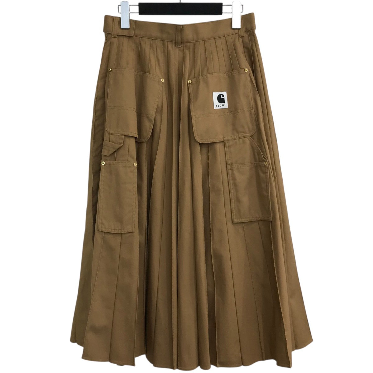 8YARD CBOT Pleated スカート新品タグ付き　 モカ　L sacai×CarHartt 23AW「Pleated Skirt」プリーツスカート23 06744 23
