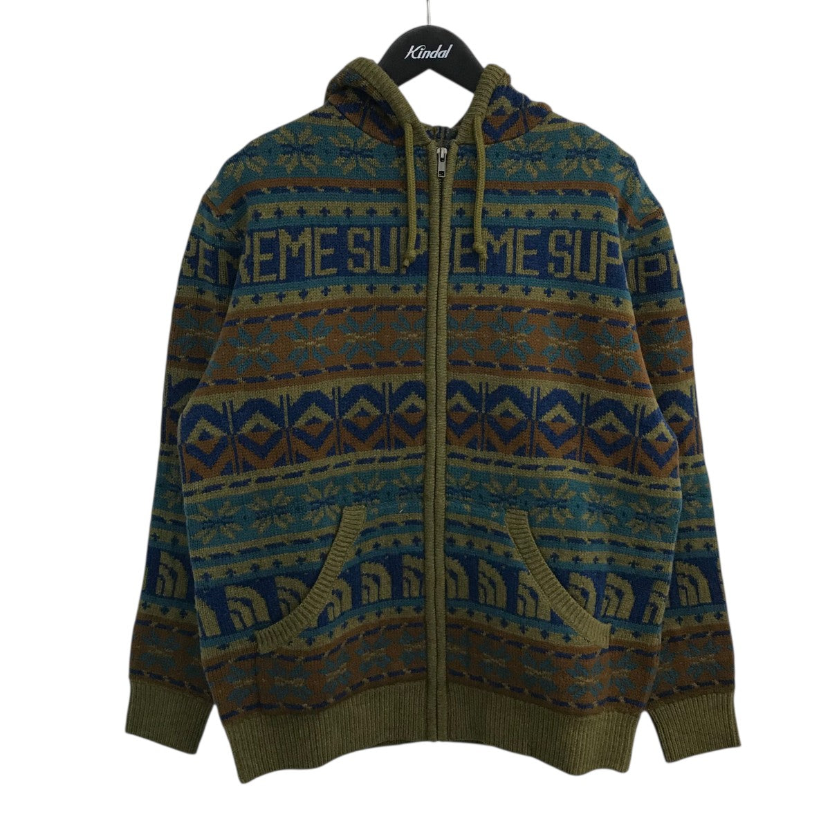 22AW「TS FAIRE ISLE F Z HOODED SWEATER」ニットジップパーカーNT52212I