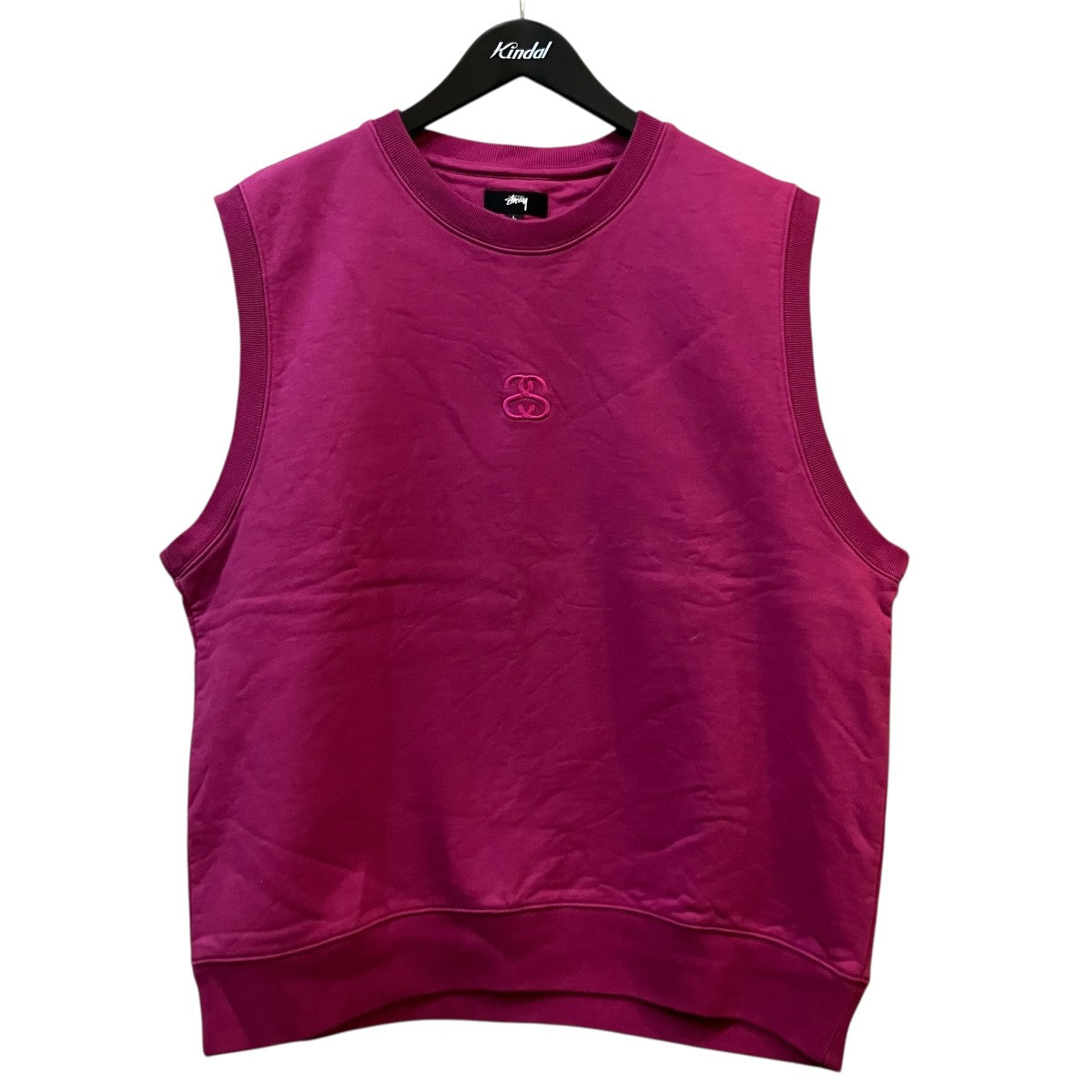 stussy 23SS「SS-LINK FLEECE VEST」ロゴ刺繍スウェットベスト118518 古着・中古-1枚目のアイテム画像