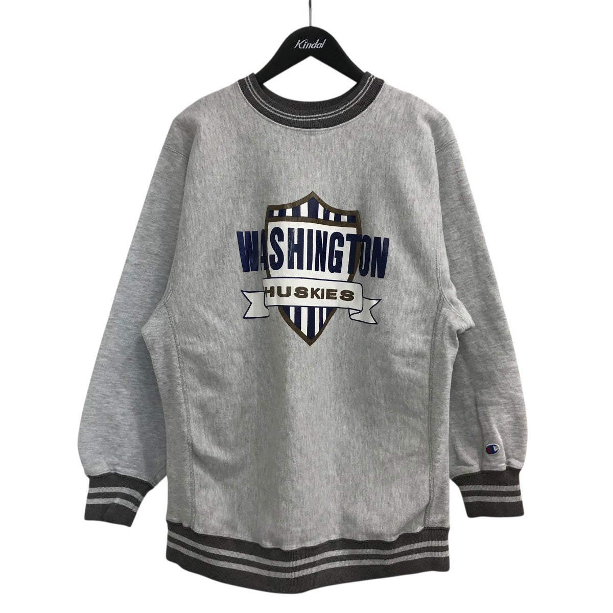 Champion 90s「刺繍タグ」エンブレムプリントリバースウィーブスウェット 古着・中古-1枚目のアイテム画像