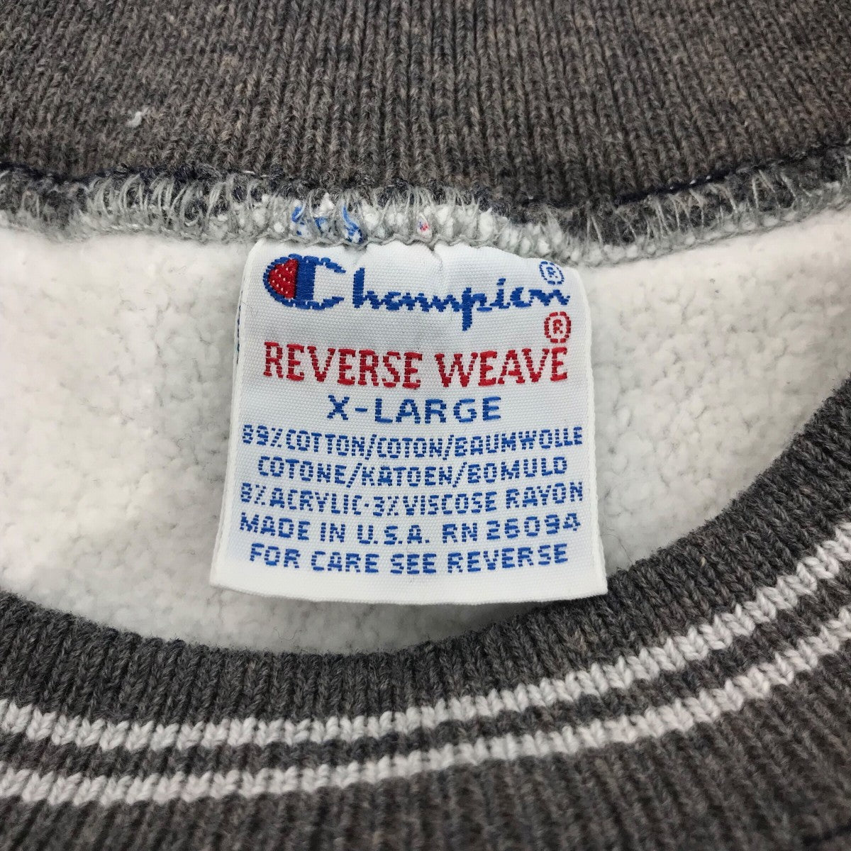 Champion 90s「刺繍タグ」エンブレムプリントリバースウィーブスウェット 古着・中古-5枚目のアイテム画像
